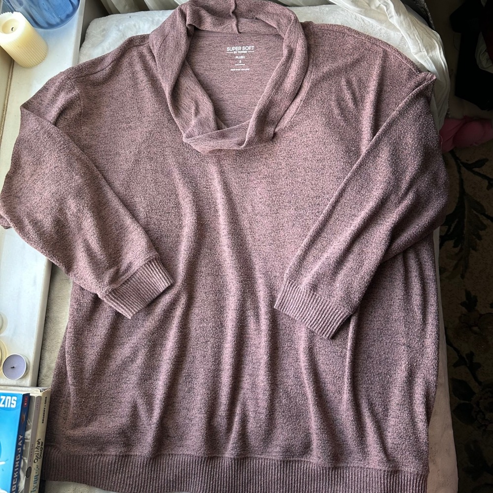 Super Soft Torrid Plush Cowl Turtleneck Sweater Top